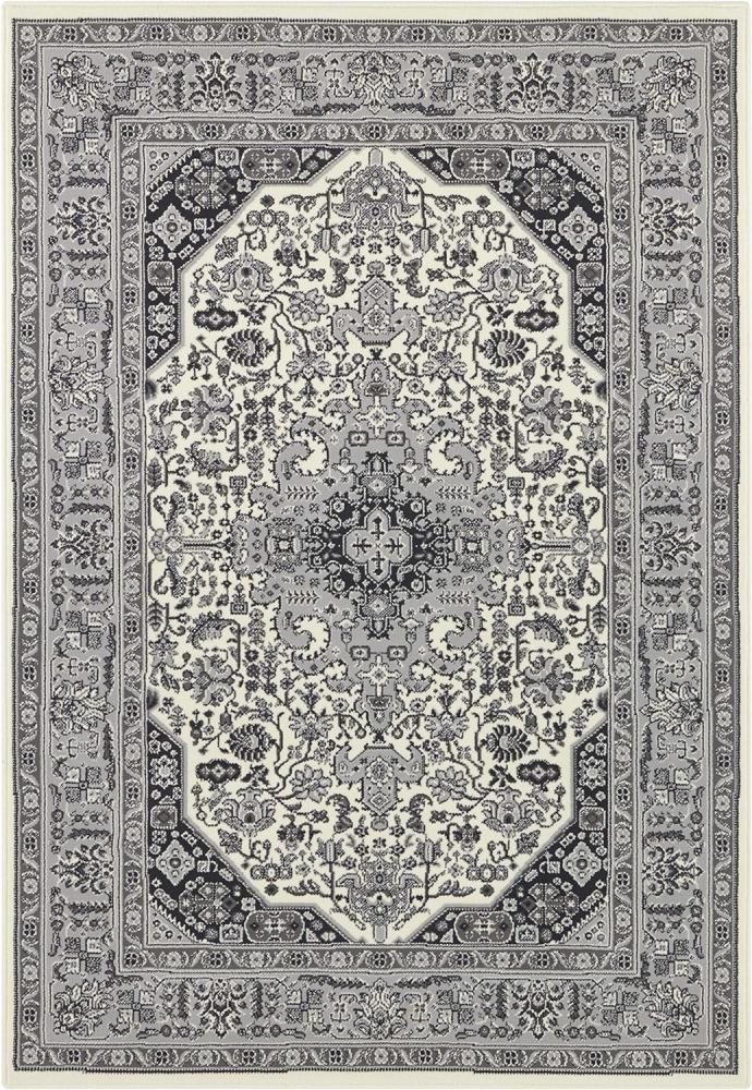 Orientalischer Kurzflor Teppich Skazar Isfahan Creme - 80x150x0,9cm Bild 1