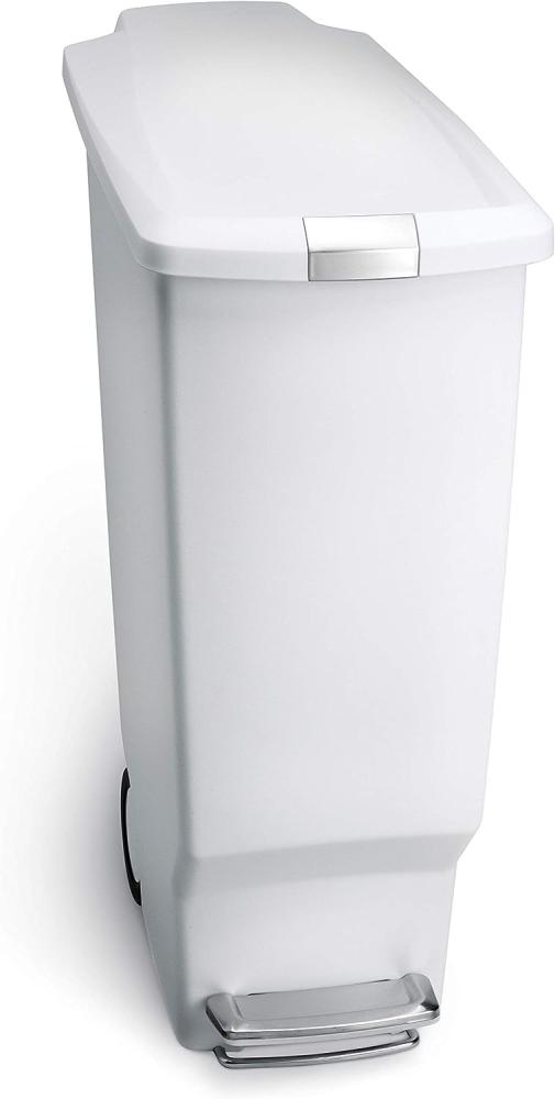 Simplehuman schmaler Treteimer 40 l weiß Bild 1