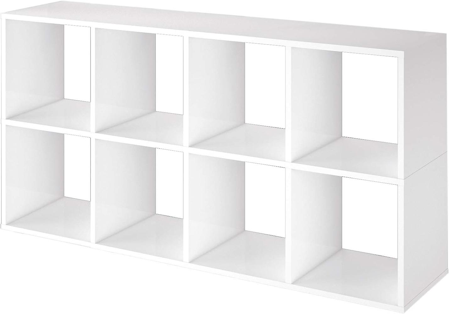 SCHILDMEYER Raumteiler Bücherregal Standregal Cubo 8 Fächer 56x110x33cm weiß Bild 1