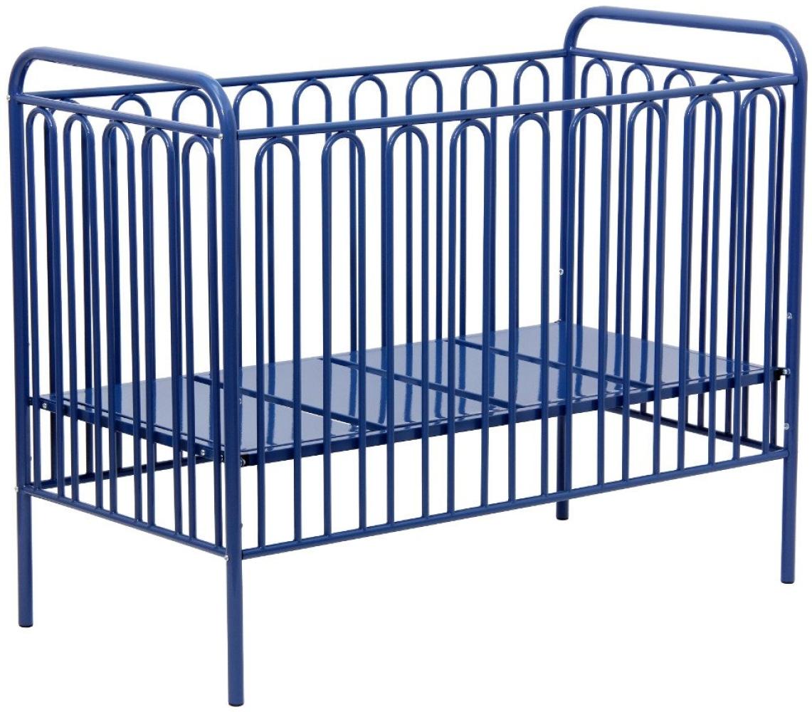 Kinderbett Gitterbett Babybett aus Metall Polini Vintage 150 blau Bild 1