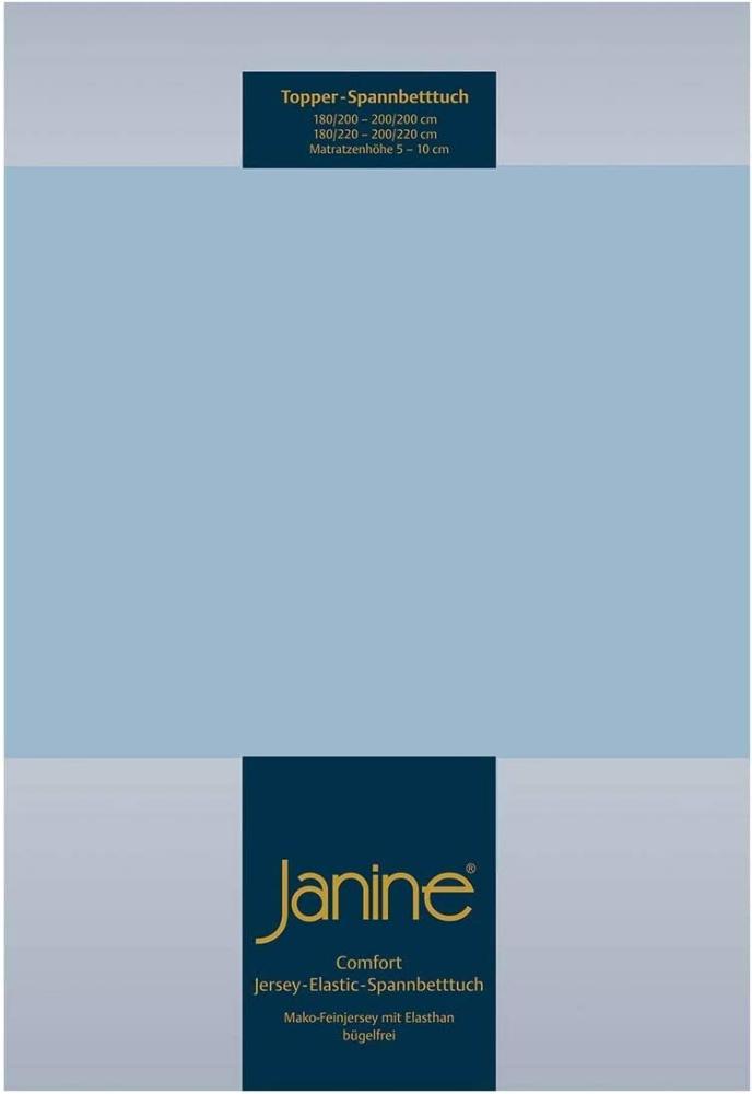 Janine Topper Spannbetttuch TOPPER Elastic-Jersey perlblau 5001-32 150x200 Bild 1