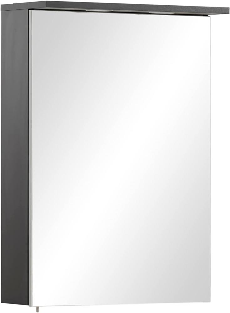 SCHILDMEYER Spiegelschrank Badezimmerschrank 2 LED-Spots schwarz 50,4x72,3x15,9 Bild 1
