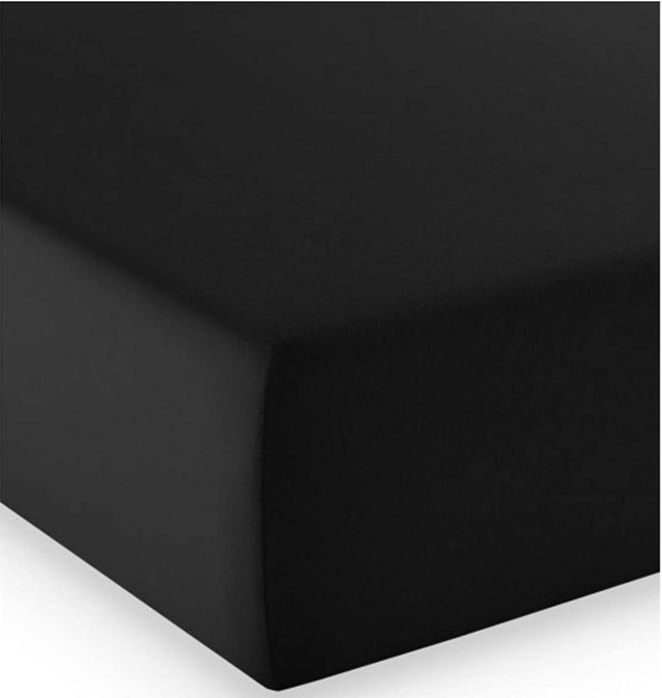 Fleuresse Mako-Jersey-Spannlaken comfort Farbe schwarz 941 Bild 1