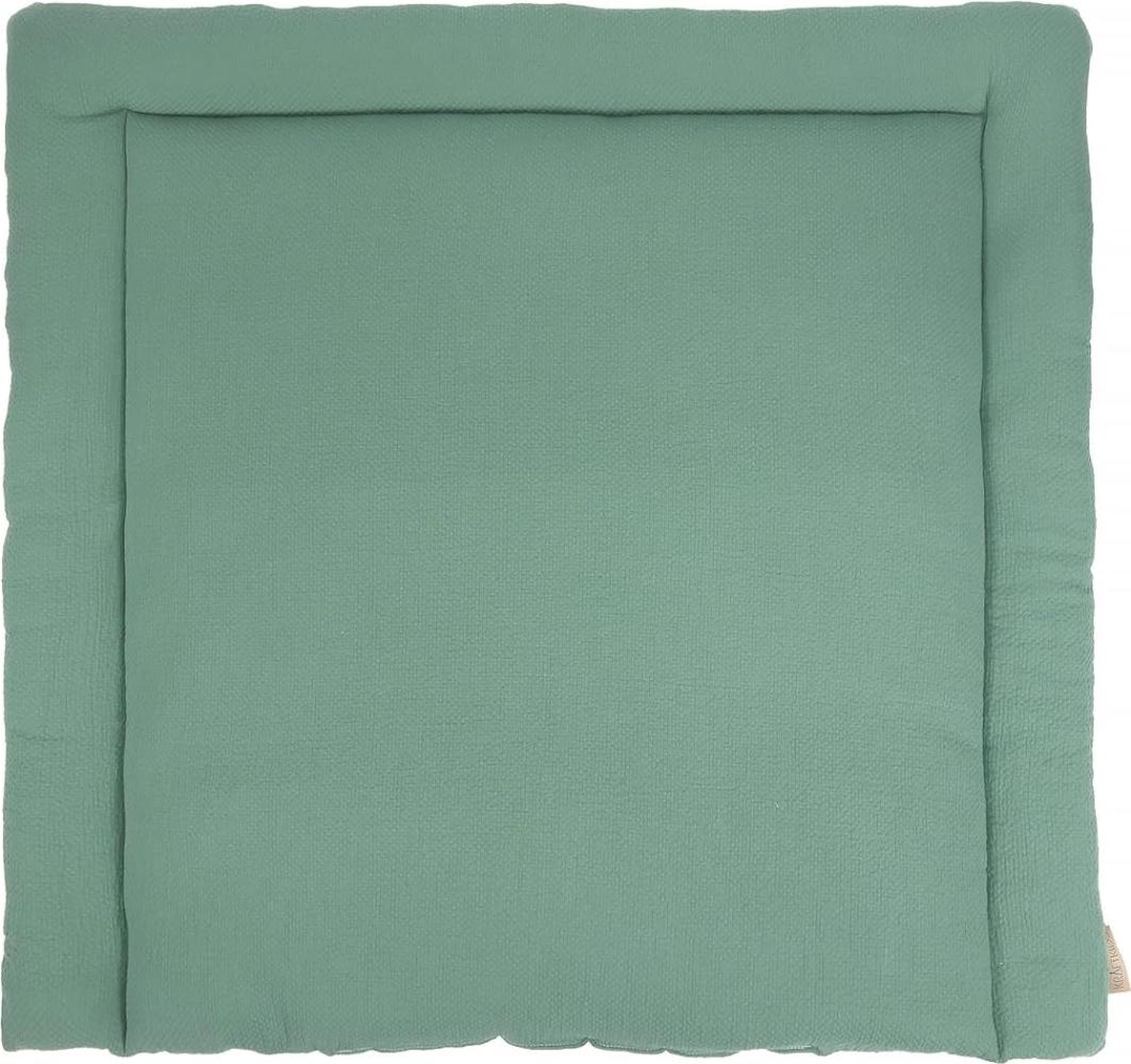 KraftKids Wickelauflage in Doppelkrepp Grün Jade, Wickelunterlage 85x75 cm (BxT), Wickelkissen Bild 1