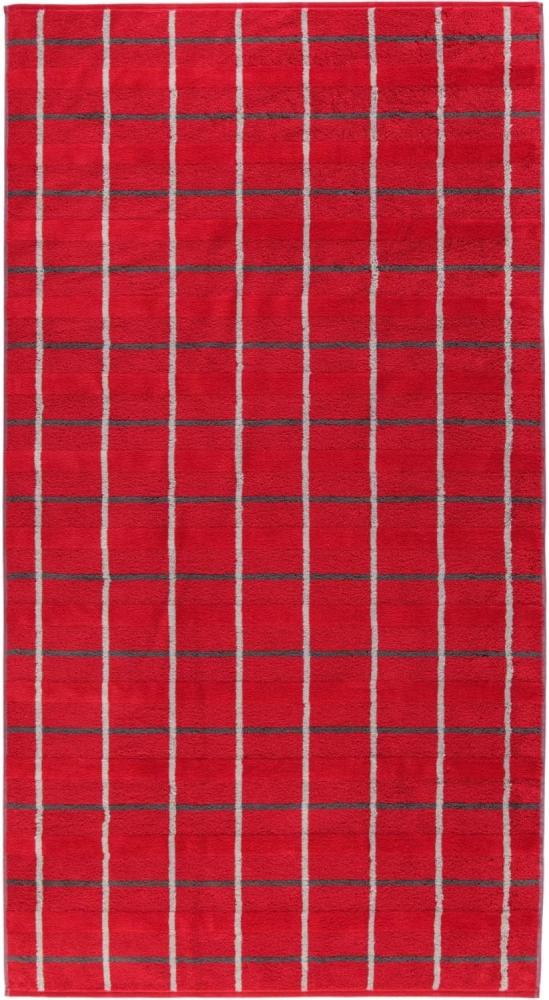 Cawö Handtuch Noblesse Square Karo 1079 | Duschtuch 80x150 cm | rot Bild 1