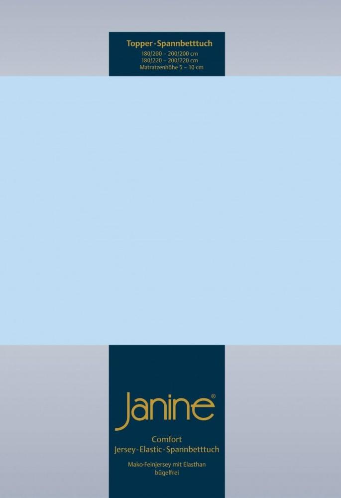 Janine Topper Comfort Jersey Spannbetttuch | 90x190 cm - 100x220 cm | hellblau Bild 1