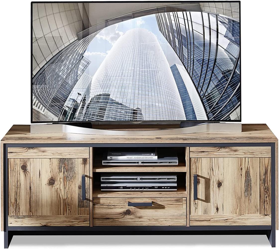 Möbel-Eins PASADENA TV-Board I, Material Dekorspanplatte, Alpine Lodge Nachbildung/graphitfarbig Bild 1