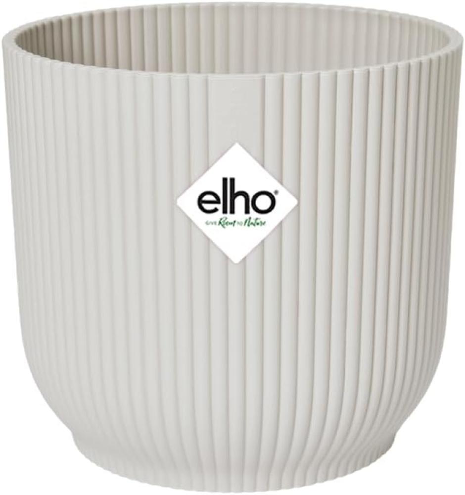 elho Vibes Fold Rund 30 Pflanzentopf - Blumentopf für Innen - 100% recyceltem Plastik - Ø 29. 5 x H 27. 2 cm - Weiß/Seidenweiß Bild 1