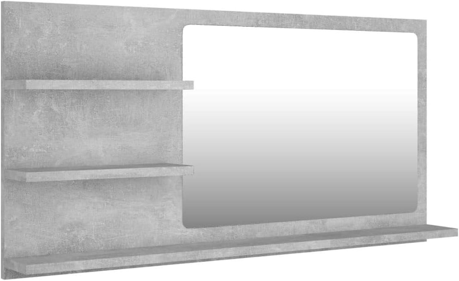 vidaXL Badspiegel Betongrau 90x10,5x45 cm Spanplatte Bild 1