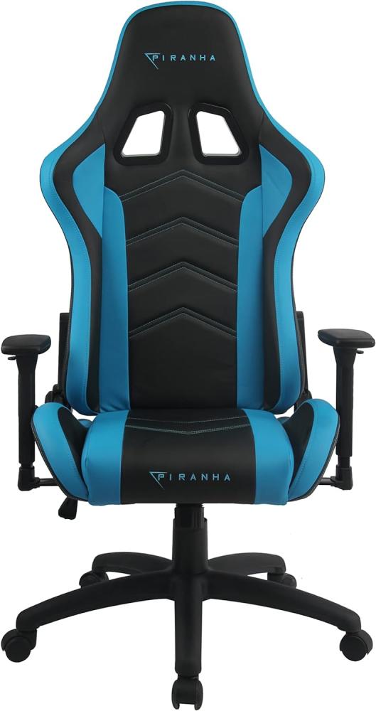 Piranha Attack Gaming Chair, Kunstleder, Blau, Normal Bild 1