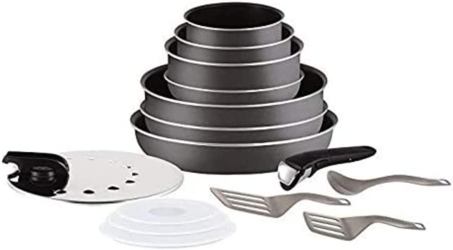 Tefal l2048802 Ingenio Minute Set 15 Pieces alle Herde außer Induktion, grau anthrazit Bild 1