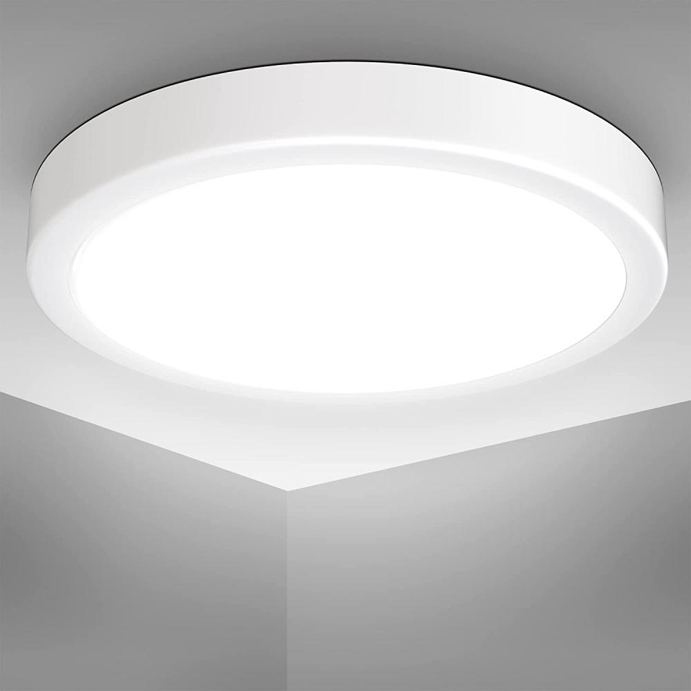 LED Deckenlampe rund Deckenleuchte Flurlampe Küche 18W Wohnzimmer 28cm Weiß Bild 1