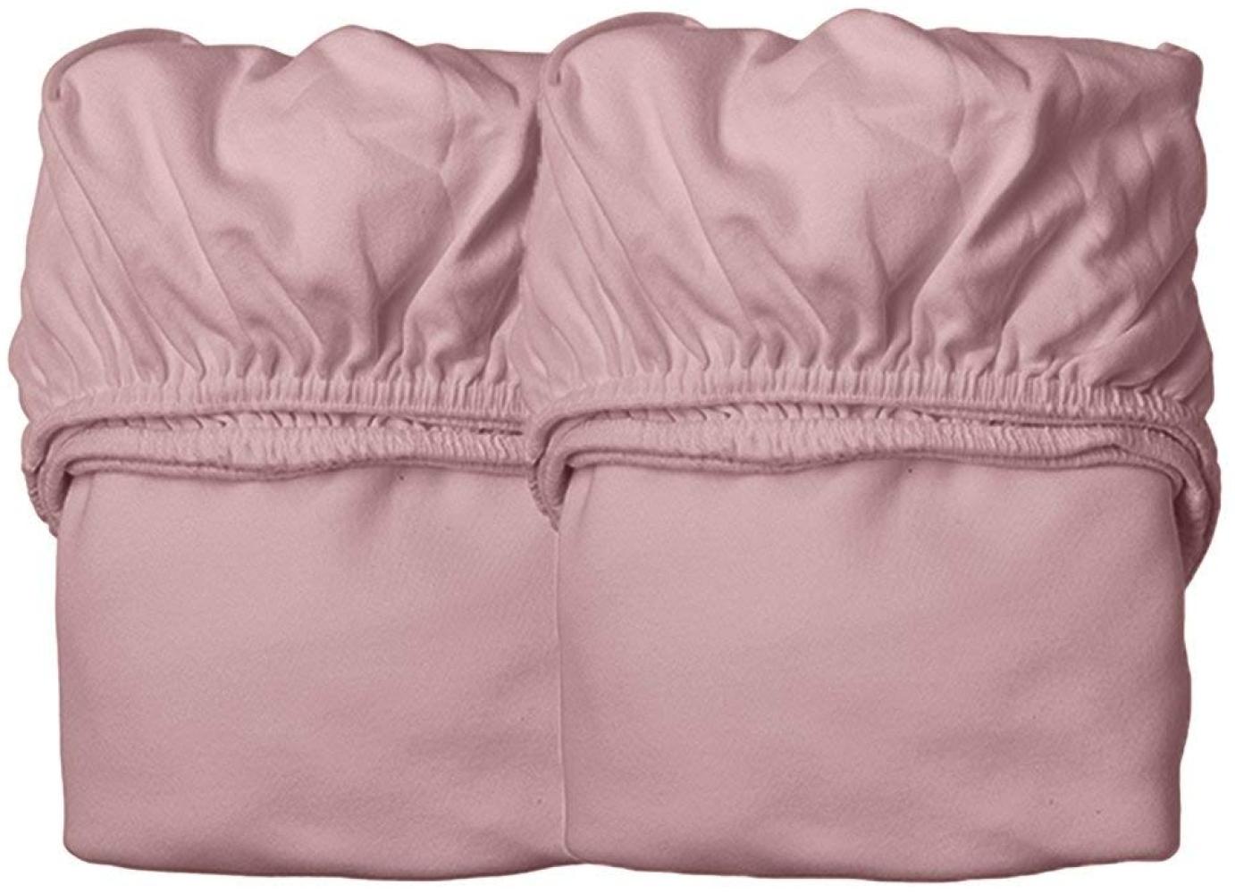 Leander Spannbettlaken für das Babybett, 2 Stk., pink Bild 1