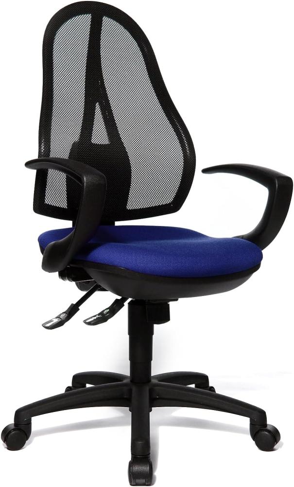 Topstar OP20QG26 Open Point SY, Bürostuhl, Schreibtischstuhl, ergonomisch, inkl. Armlehnen, Stoffbezug, blau Bild 1