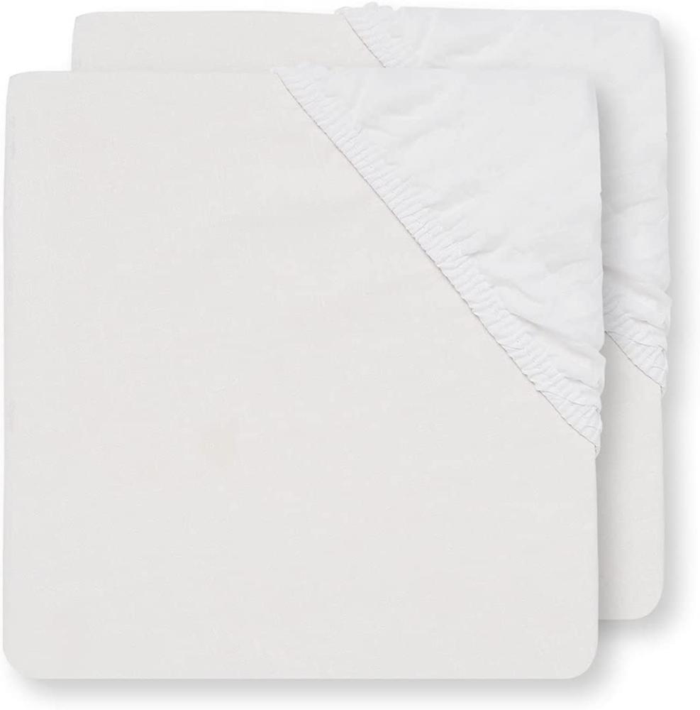 Jollein Spannbettlaken Baumwolle Weiß 40 x 90 cm Bild 1