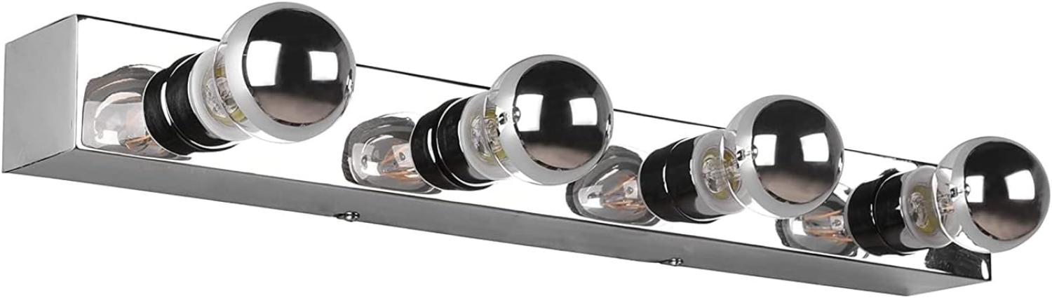 Retro LED Badezimmer Wandleuchte in Chrom 55cm - Spiegelleuchte Bild 1