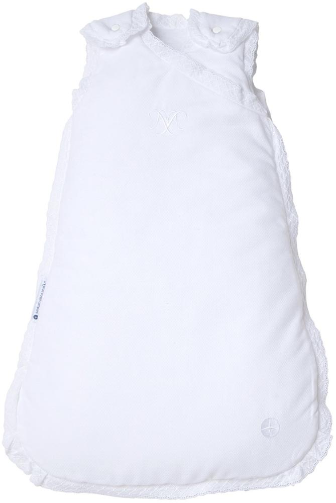 Schlafsack Baby Weiß 110 cm nordic coast | Weiß mit Spitze | Ganzjahres Schlummersack für 18-21° Raumtemperatur | 18-36 Monate | Ideal fürs Baby Bett Bild 1