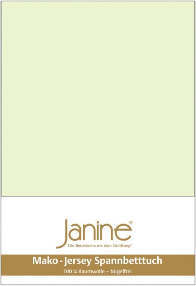 Janine Mako Jersey Spannbetttuch Bettlaken 90 x 190 cm - 100 x 200 cm OVP 5007 06 limone Bild 1