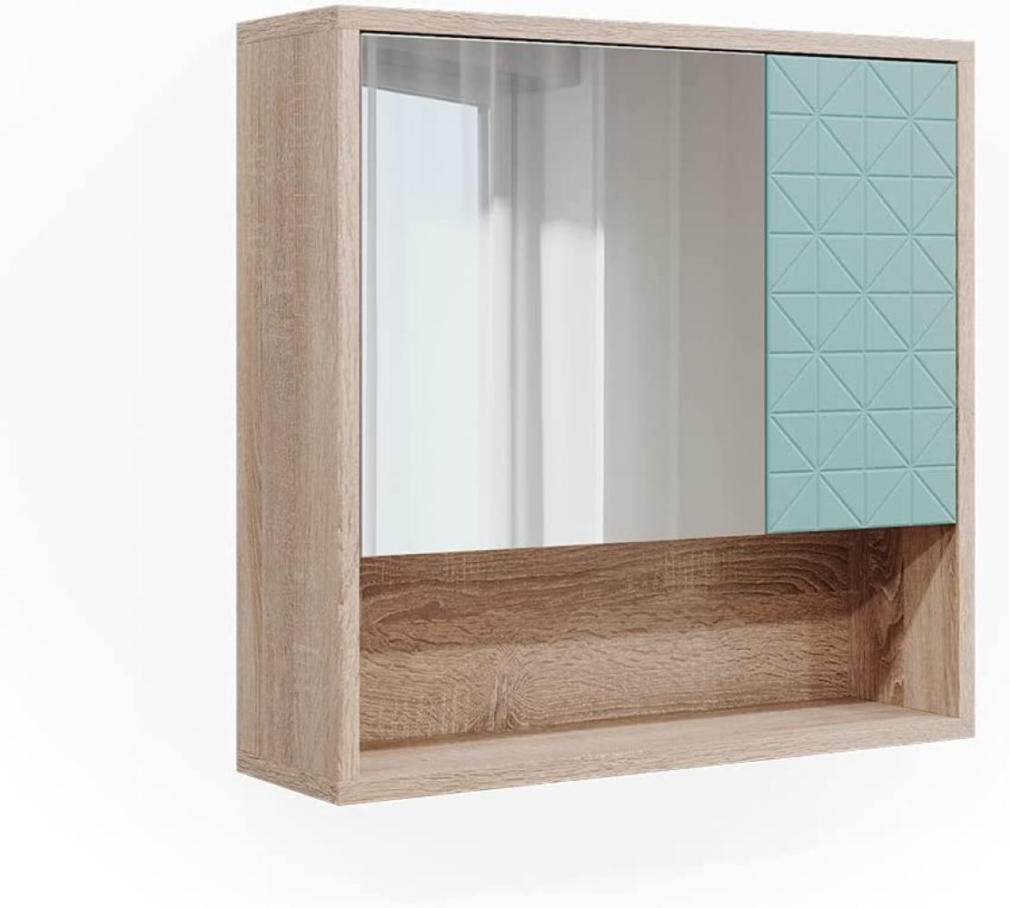 Vicco Spiegelschrank für Badezimmer Agasta sonoma Badschrank mit Ablage aus Holz Bild 1