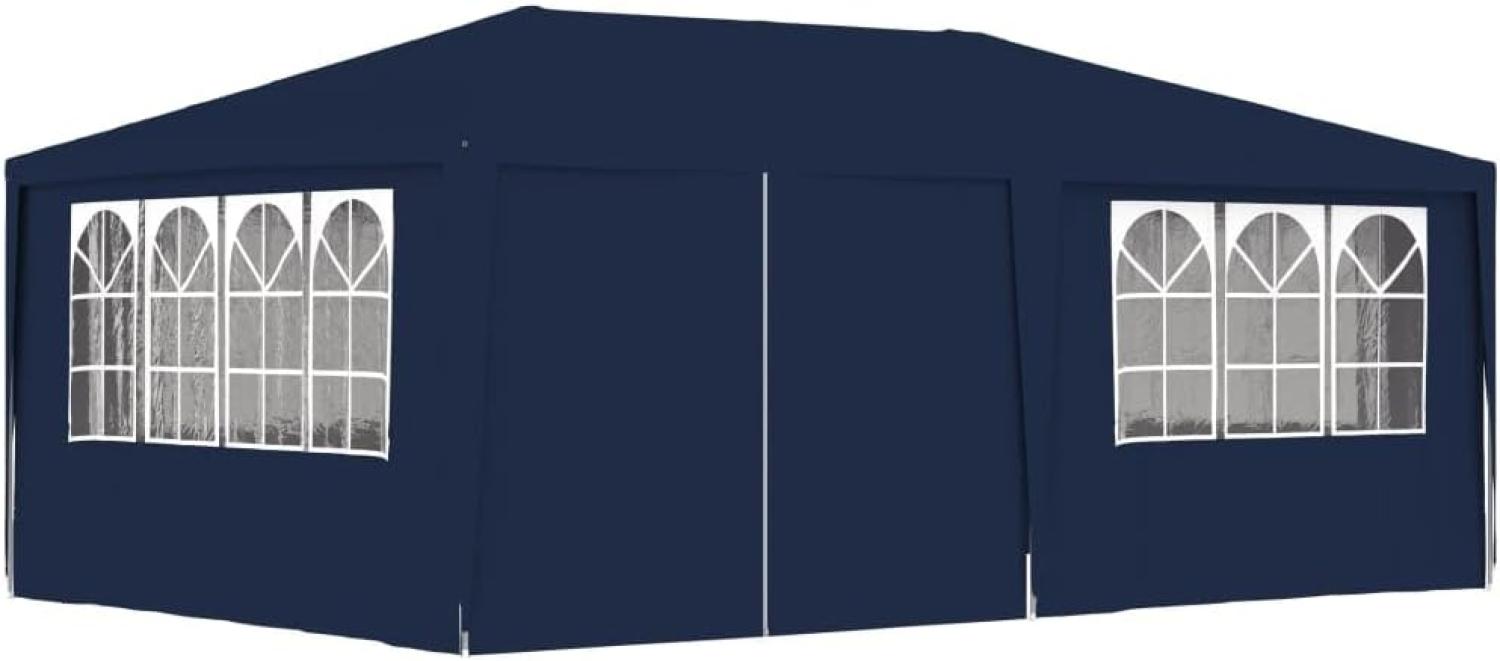 Profi-Partyzelt mit Seitenwänden 4×6 m Blau 90 g/m² Bild 1