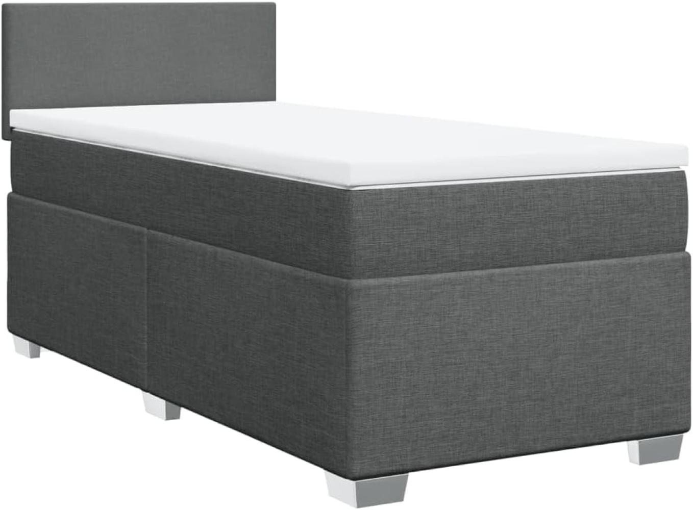 Boxspringbett mit Matratze Dunkelgrau 100x200 cm Stoff 3288093 Bild 1