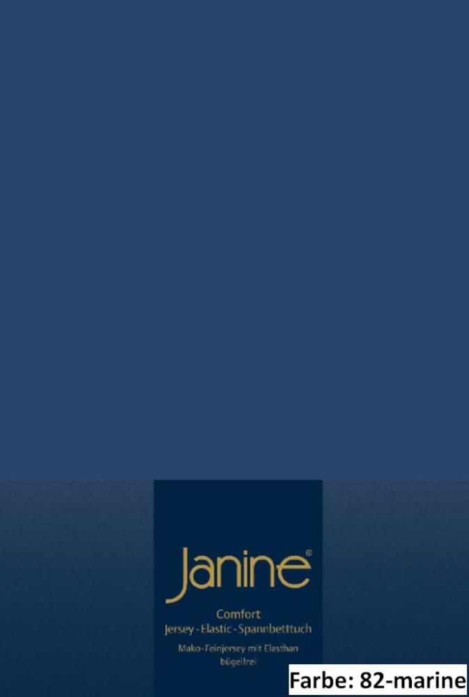 Janine Spannbettlaken ELASTIC 5002, Gr. 150x200 cm, Fb. 82 marine, Elastic-Jersey Bild 1