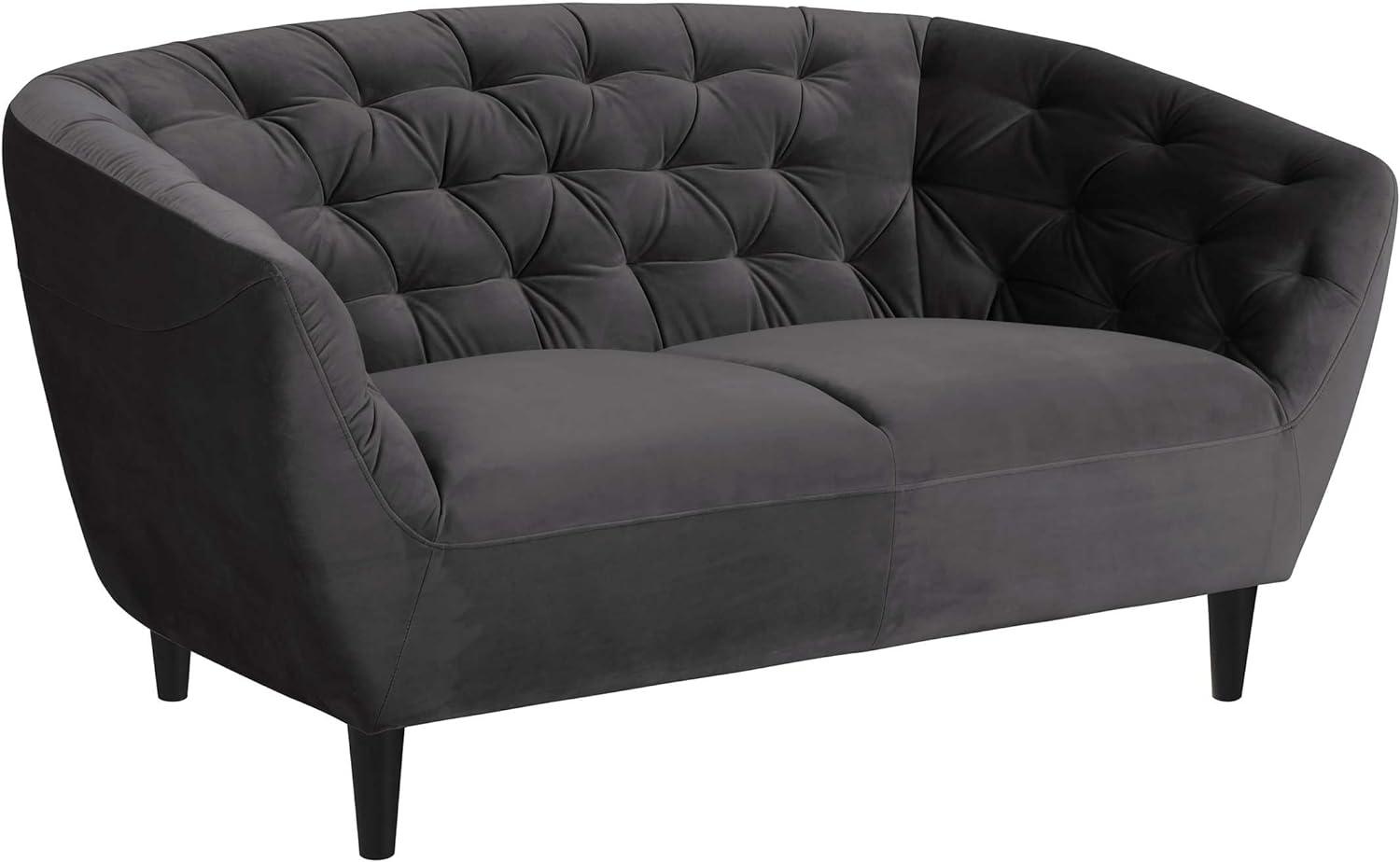 Sofa RIAN 2-Sitzer in dunkelgrau Couch 2 Personen Stoffsofa Sitzmöbel Bild 1