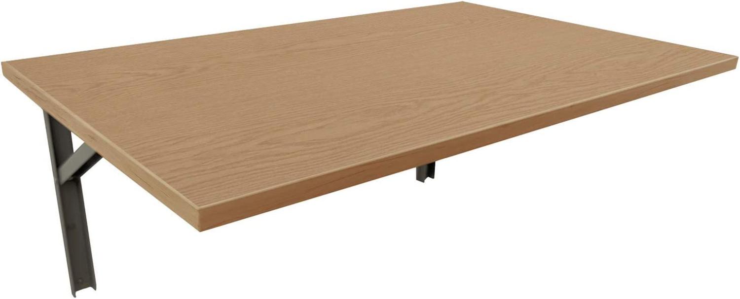 mikon 80x60 Wandtisch Wandklapptisch Küchentisch Schreibtisch Esstisch Klapptisch Esstisch Wandtisch Küchentisch Schreibtisch Kinderschreibtisch Bartisch Computertisch | Helle Eiche Bild 1