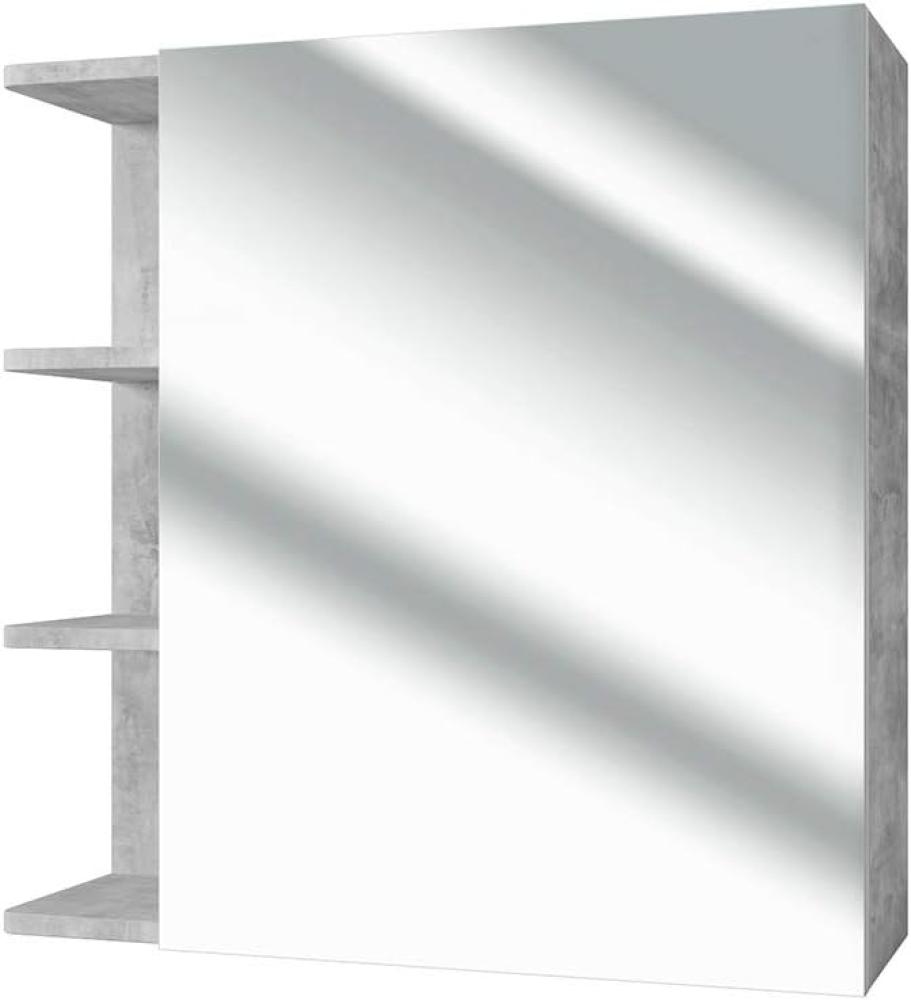 VICCO Spiegelschrank FYNN 62 x 64 cm Grau Beton Bild 1