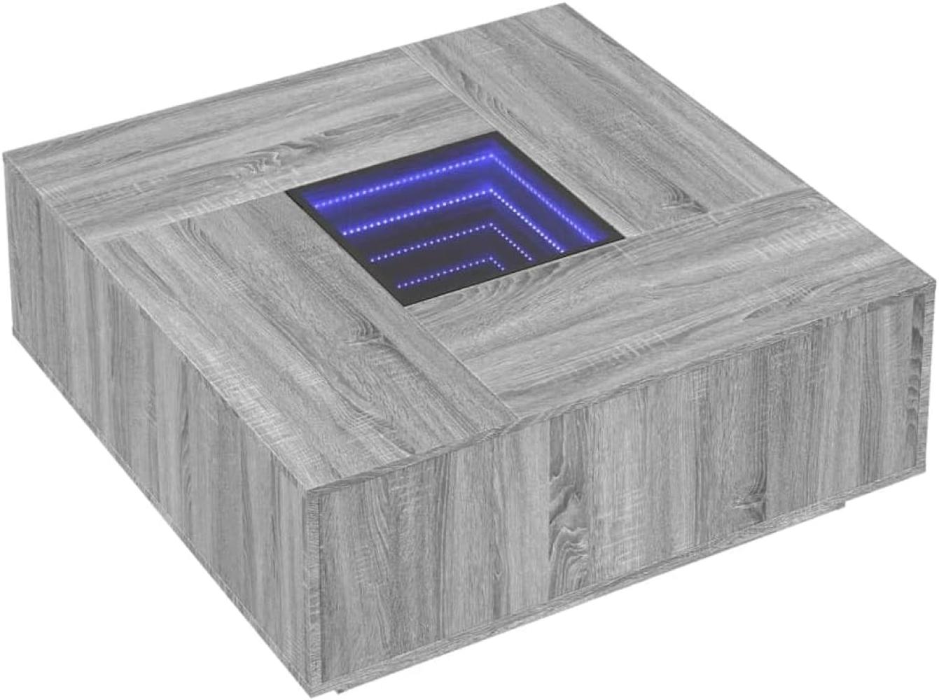 Couchtisch mit Infinity-LED Grau Sonoma 100x100x40 cm 3284047 Bild 1