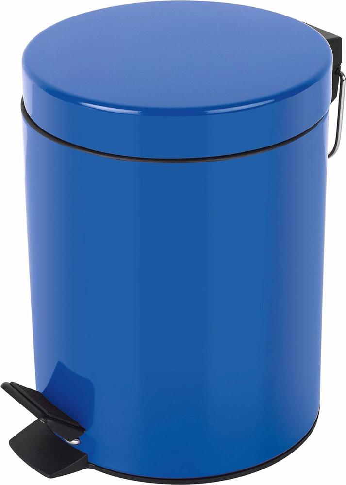 Spirella Kosmetikeimer "Sydney Blau" Mülleimer Treteimer Abfalleimer - 5 Liter – mit herausnehmbaren Inneneimer Bild 1