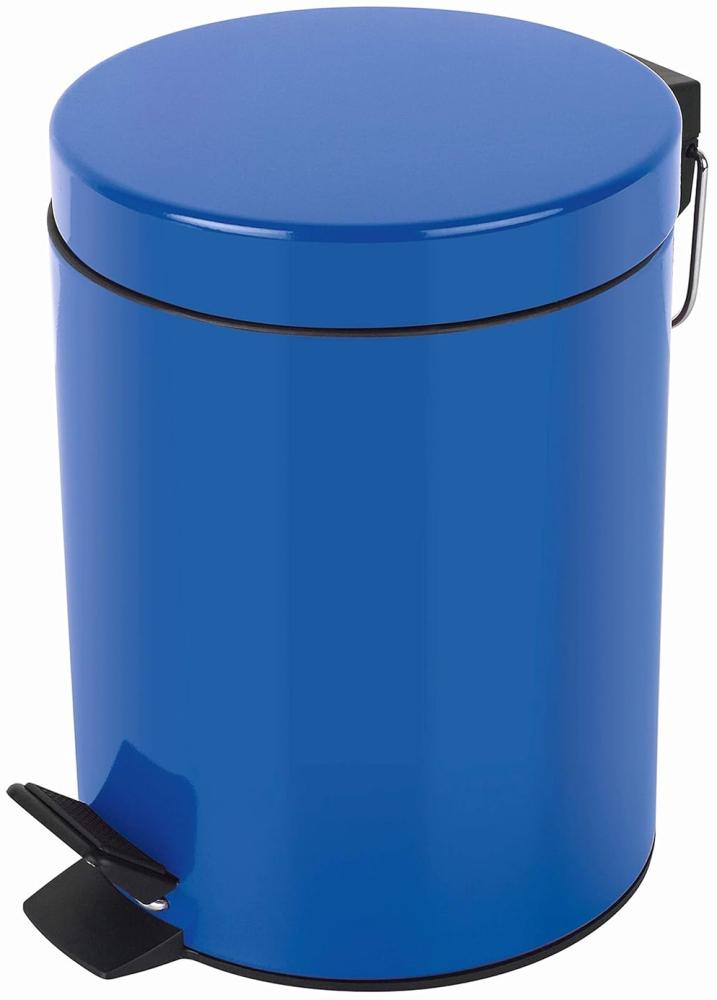 Spirella Kosmetikeimer "Sydney Blau" Mülleimer Treteimer Abfalleimer - 5 Liter – mit herausnehmbaren Inneneimer Bild 1