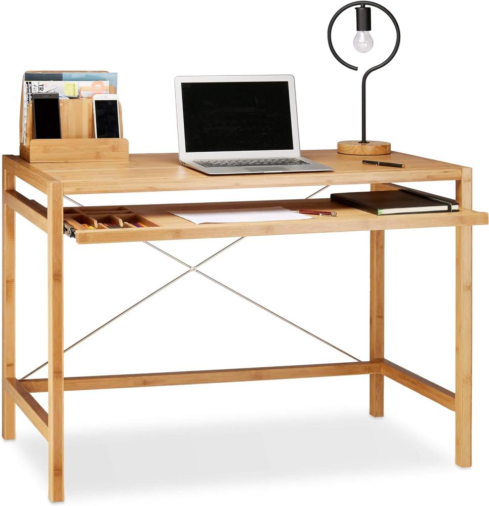 Computertisch Holz mit Tastaturauszug 10020277 Bild 1