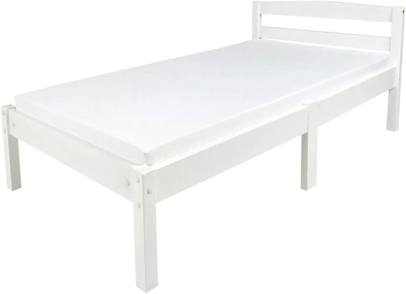 Weißes Kinderbett CLASIC 140/70 cm mit Matratze Bild 1