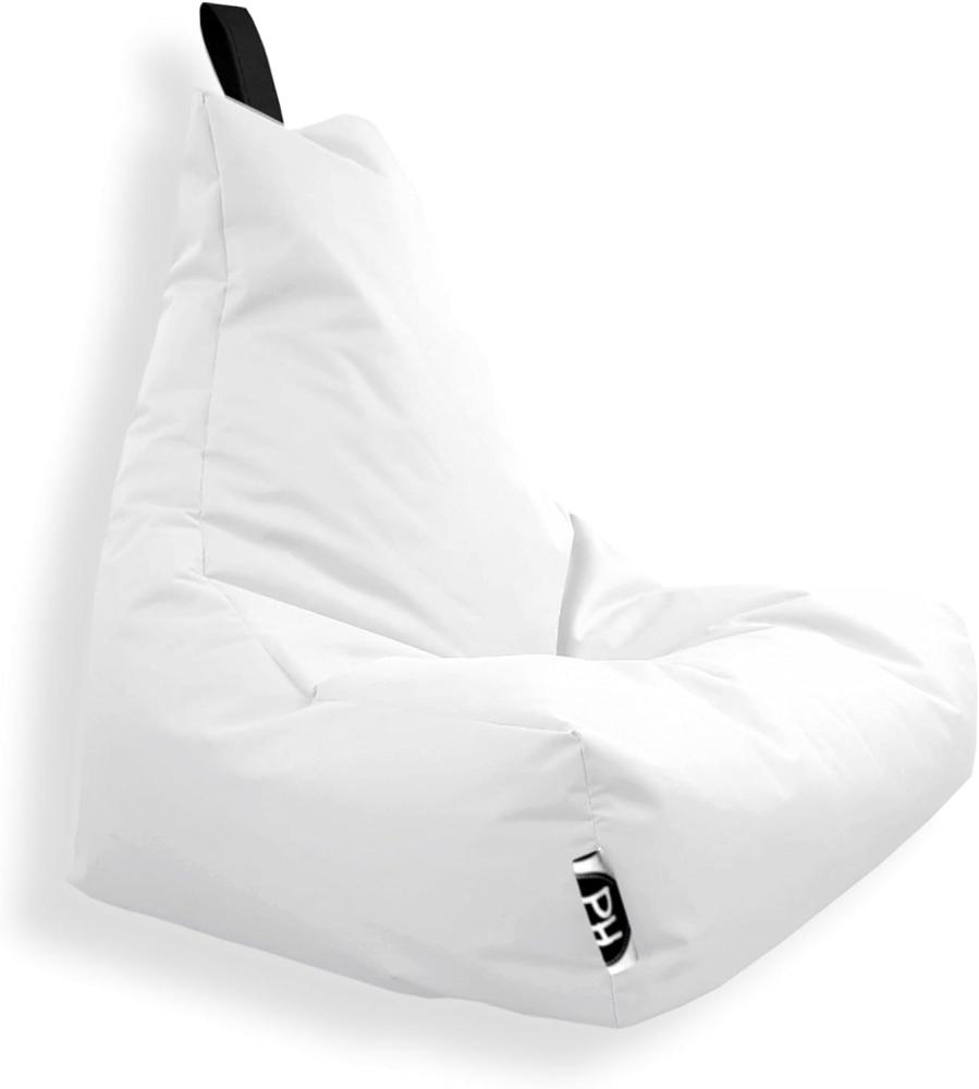 Patchhome Lounge Sessel XL Gamer Sessel Sitzsack Sessel Sitzkissen In & Outdoor geeignet fertig befüllt | XL - Weiß - in 2 Größen und 25 Farben Bild 1