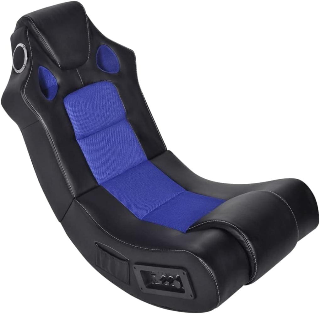 Gaming-Stuhl >292025< (LxBxH: 94x51x78 cm) in Schwarz und Blau Bild 1