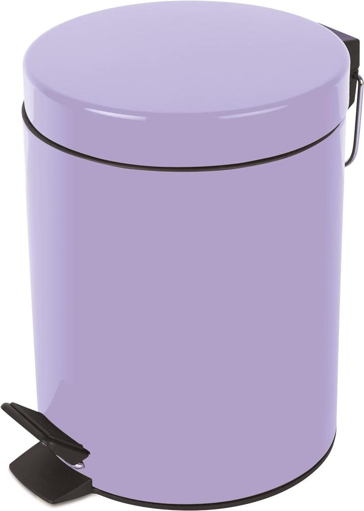 Spirella Kosmetikeimer "Sydney Lavendel" Mülleimer Treteimer Abfalleimer - 5 Liter – mit herausnehmbaren Inneneimer Bild 1