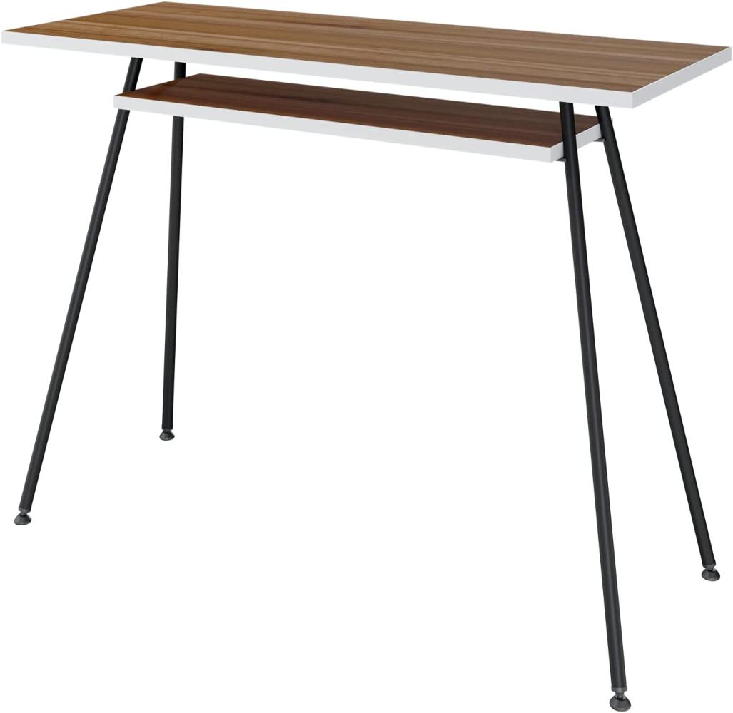 LEVIRA – Tisch, Büro, Kost Dash - 100 x 40 x 75 - Walnuss Tróia und Schwarz Bild 1