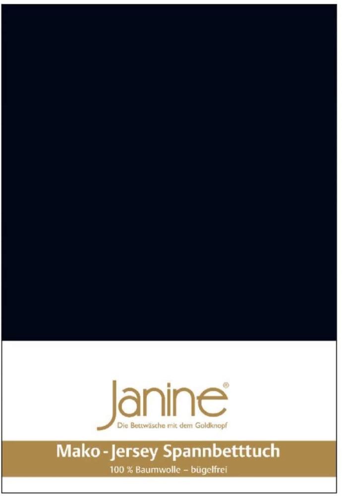 Janine Spannbetttuch 5007 Mako Jersey 90/190 bis 100/200 cm schwarz Fb. 98 Bild 1