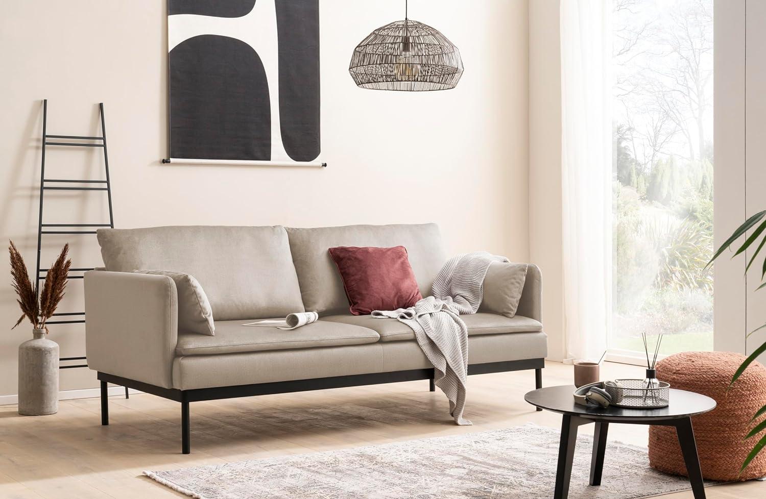 Traumnacht Lyon Sofa 2-Sitzer im modernen Loft Design, beige, produziert nach deutschem Qualitätsstandard, leichter Aufbau Bild 1