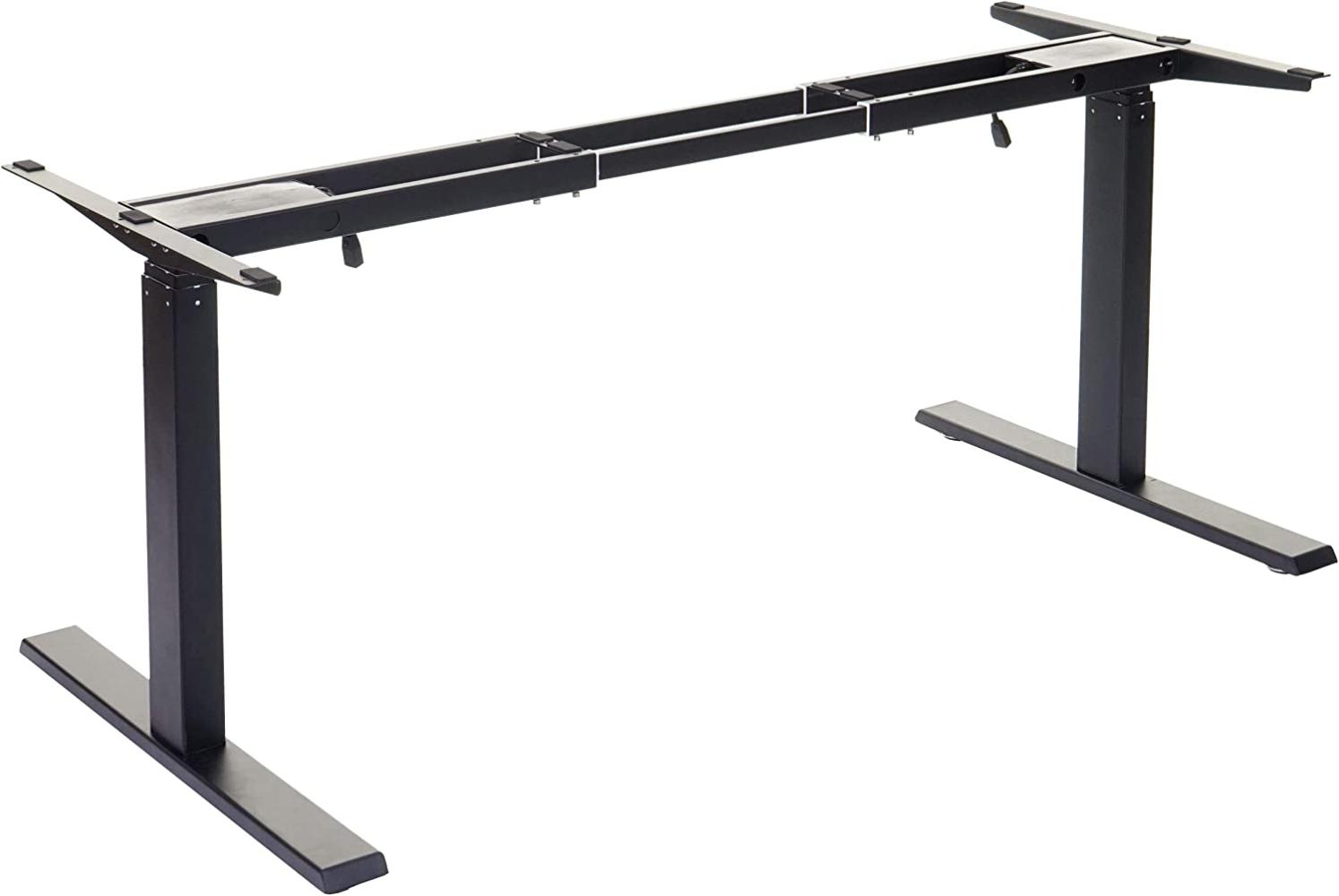 Gestell HWC-D40, variables Tischgestell für Schreibtisch, elektrisch höhenverstellbar Memory schwarz Bild 1