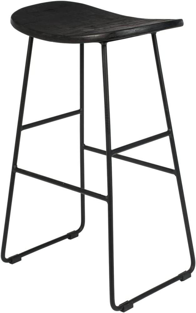 WHITE LABEL LIVING Barhocker Tangle in Schwarz Höhe 65 cm Bild 1