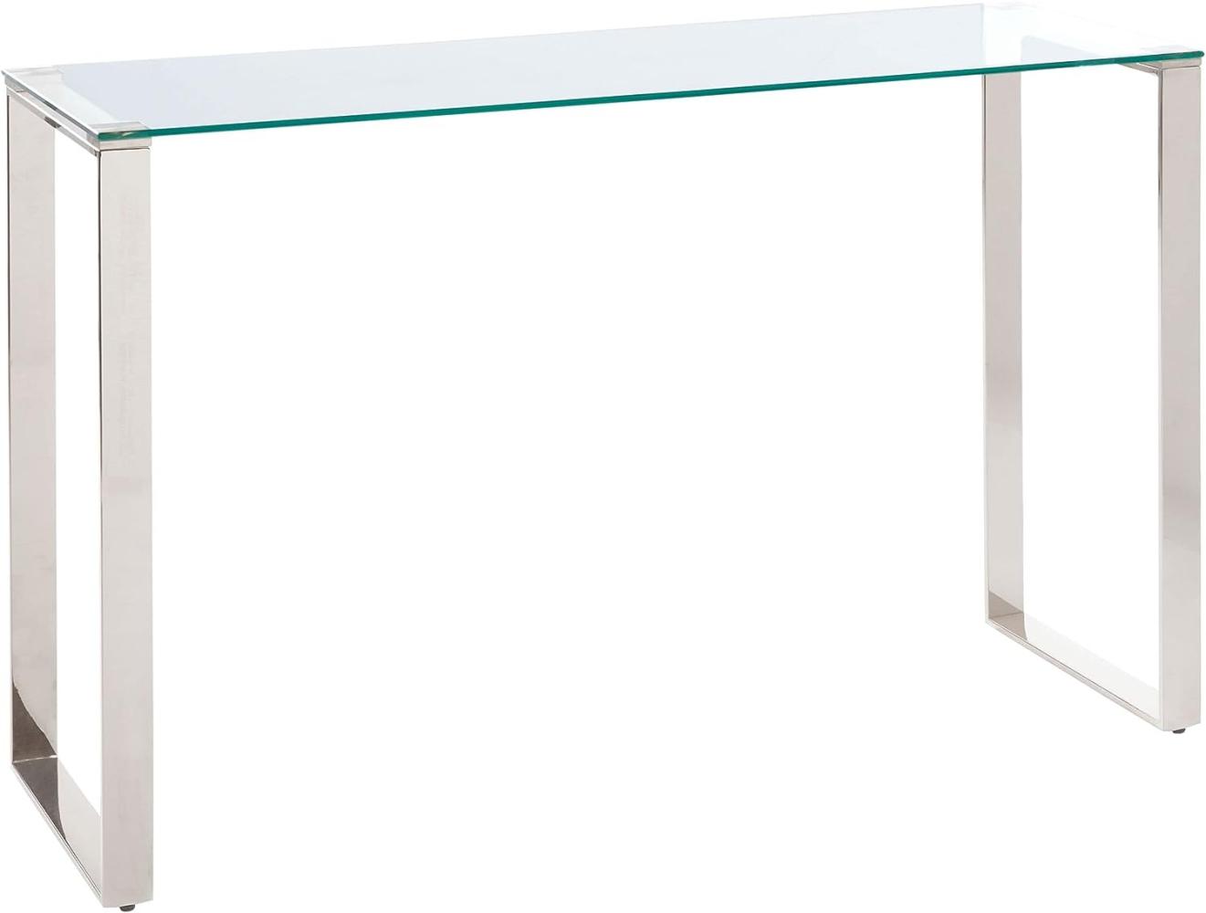 Konsolentisch mit Glasplatte Silber TILON Bild 1