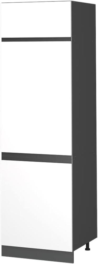 Vicco Kühlumbauschrank Küchenschrank Küchenmöbel R-Line J-Shape 60 cm modern (Anthrazit-Weiß) Bild 1