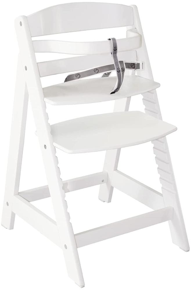 Roba 'Sit Up III' Treppenhochstuhl, weiß, höhenverstellbar, mit Sicherheitsbügel und Gurtsystem, bis 50 kg belastbar Bild 1