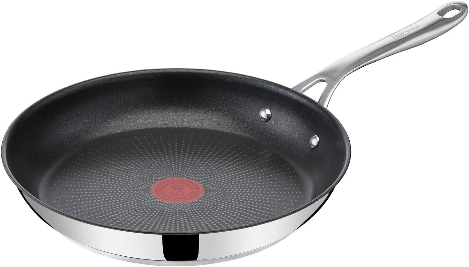 Jamie Oliver by Tefal Cook's Direct On Bratpfanne 24 cm, Antihaft, Induktionstauglich, Backofenfest, Edelstahl, Genieteter Griff, E3040444 Bild 1