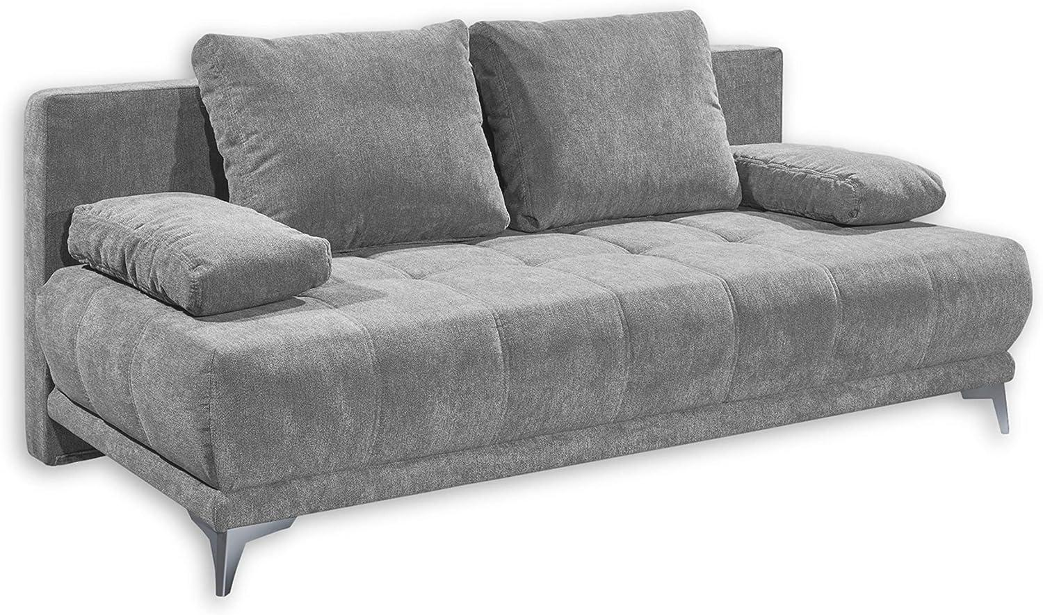 Couch Sofa Zweisitzer JENNY Schlafcouch Schlafsofa ausziehbar schlamm grau 203cm Bild 1