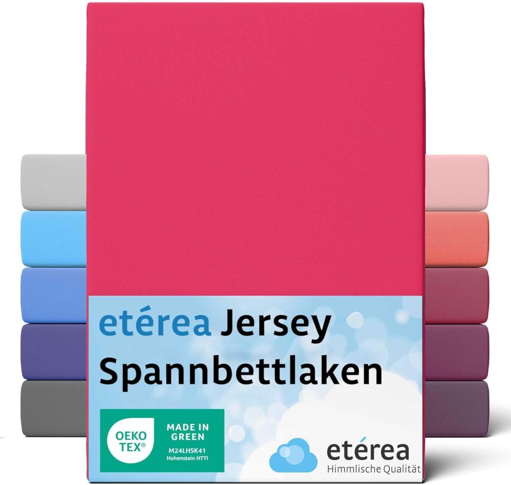 etérea Comfort Jersey Spannbettlaken Pink 60x120 cm - 70x140 cm Bild 1