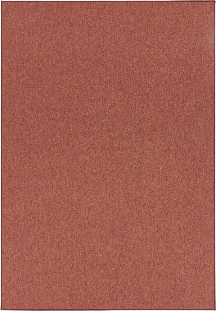 Feinschlingen Teppich Casual Terracotta Uni Meliert - 80x150x0,4cm Bild 1