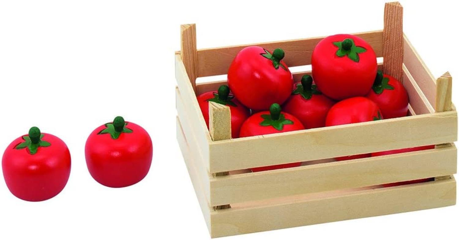 Goki 51676 - Kaufläden und Zubehör - Tomaten, Gemüsekiste Bild 1
